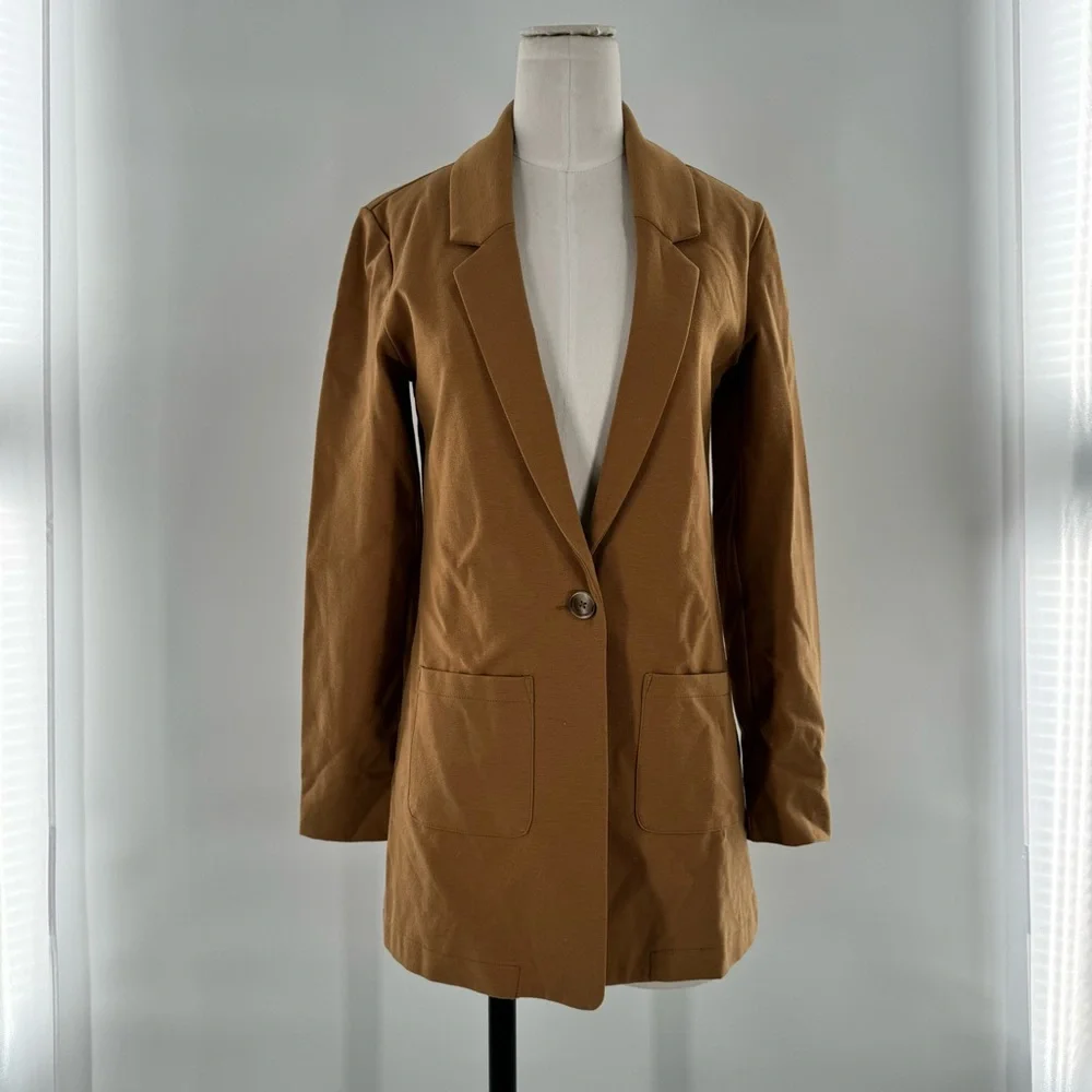 Garnet Hill Knit Relaxed Blazer Size 0